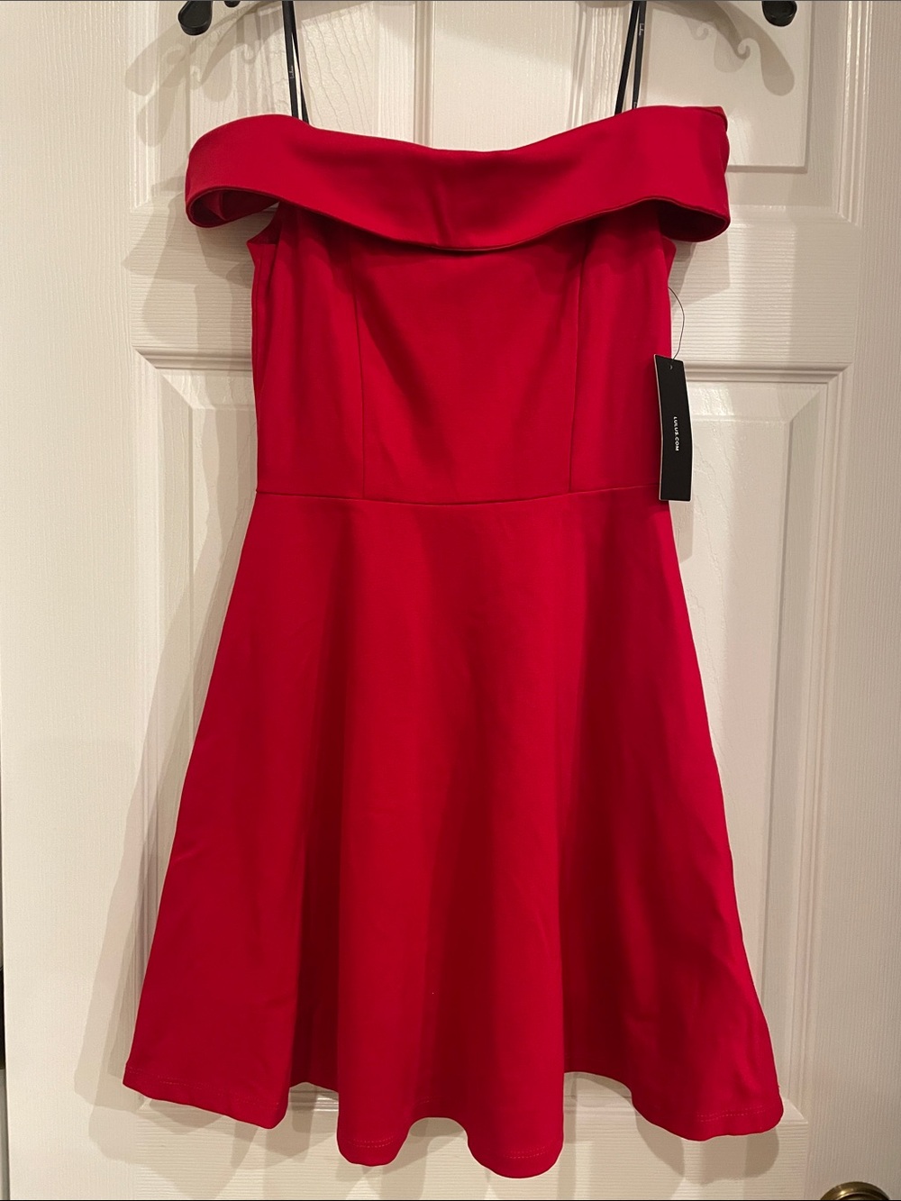 NWT Lulu's Strapless Red Fit & Flare Dress, Size Small